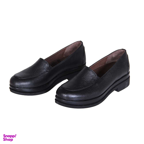 کفش زنانه چرمی مدل F410 مشکی