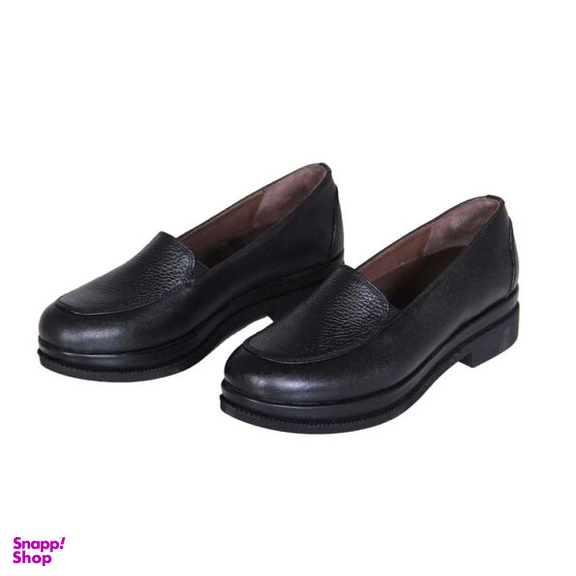 کفش زنانه چرمی مدل F410 مشکی