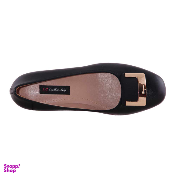 کفش چرم طبیعی زنانه شهر چرم مدل SL1367 مشکی