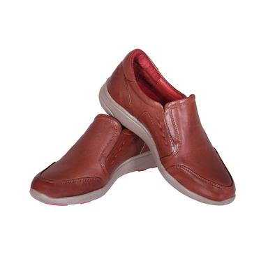 کفش روزمره زنانه شهرچرم مدل IR01029 قهوه ای تیره