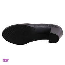 کفش چرم طبیعی زنانه شهر چرم مدل SL314 طوسی