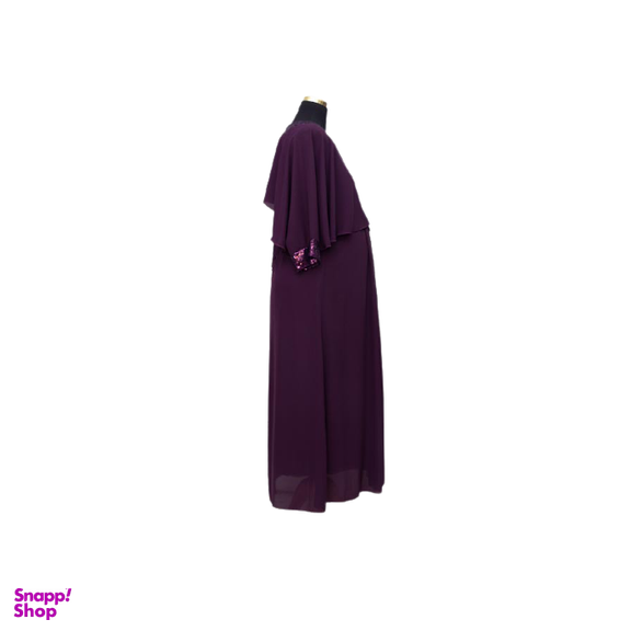 پیراهن بارداری شنل دار پرنیان کد 00040050000028 رنگ بادمجانی