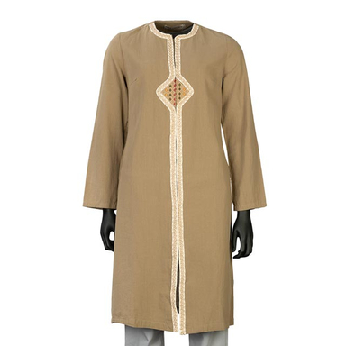 مانتو آینه رنگ خاکی