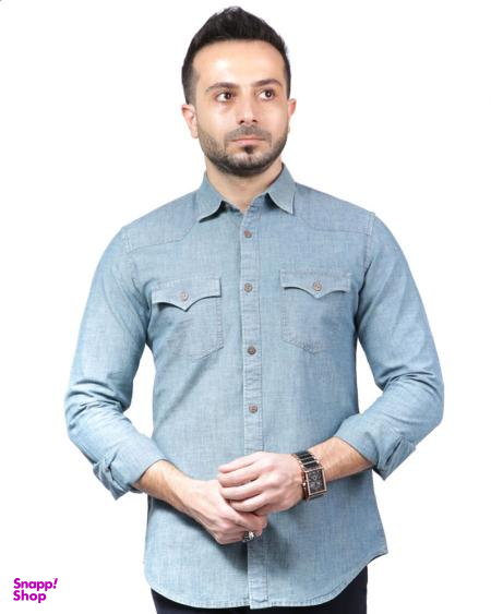 پیراهن انوشا آبی نفتی