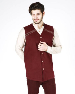 جلیقه مردانه یمانی زرشکی