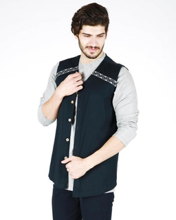 جلیقه مردانه یمانی سرمه ای