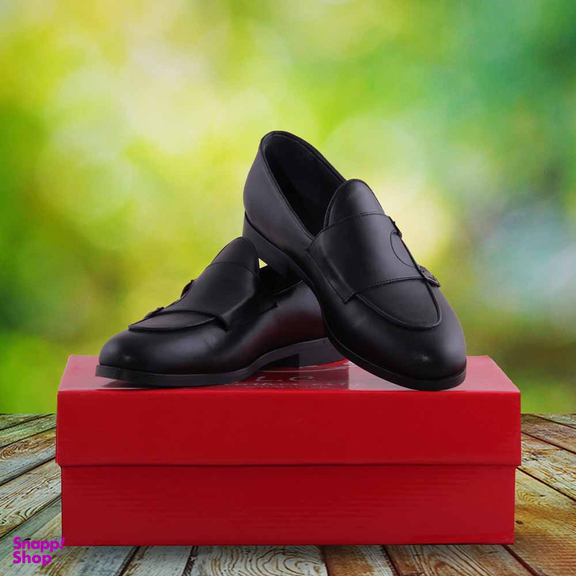 کفش چرم طبیعی رسمی مردانه کد S961 مشکی