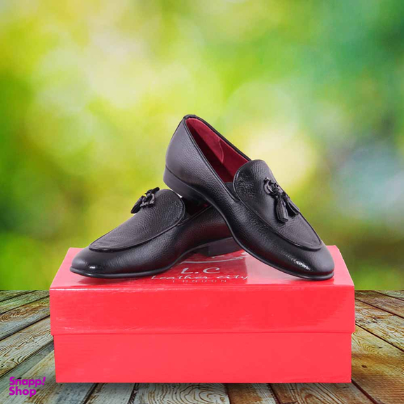 کفش چرم طبیعی رسمی مردانه کد S17002 مشکی