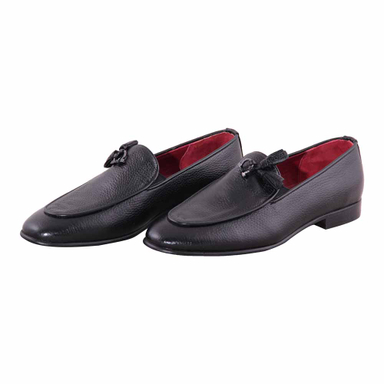 کفش چرم طبیعی رسمی مردانه کد S17002 مشکی