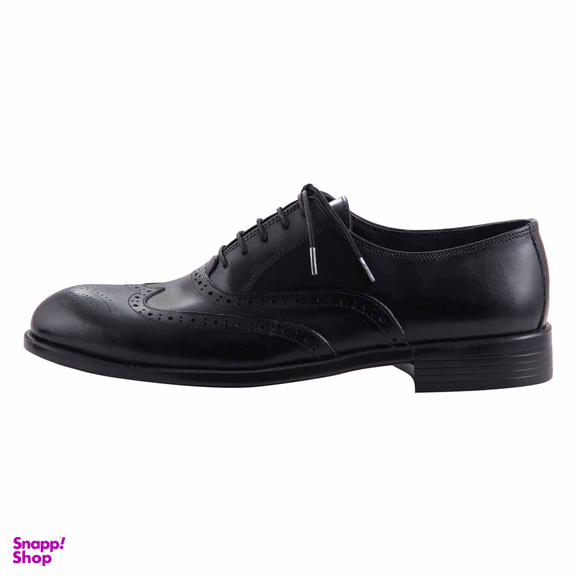 کفش چرم طبیعی رسمی مردانه کد 39998 مشکی
