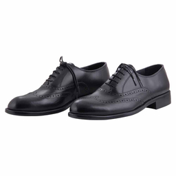 کفش چرم طبیعی رسمی مردانه کد 39998 مشکی
