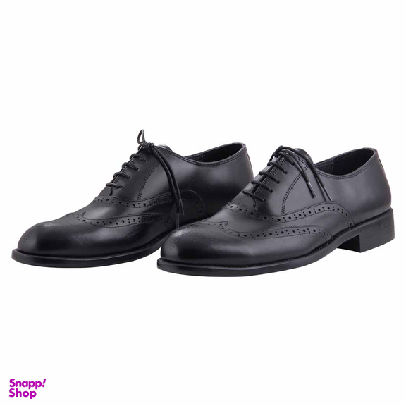 کفش چرم طبیعی رسمی مردانه کد 39998 مشکی