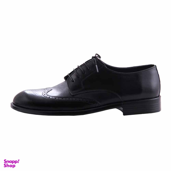 کفش چرم طبیعی رسمی مردانه کد 39997 مشکی