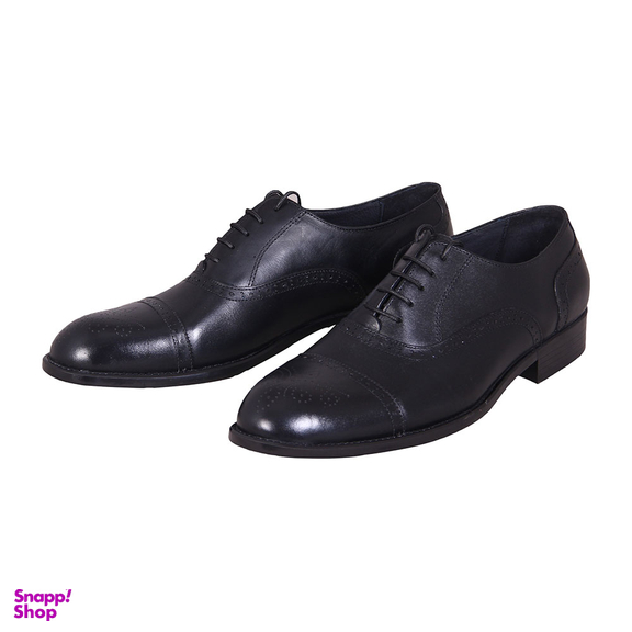 کفش چرم طبیعی رسمی مردانه کد 39999 مشکی