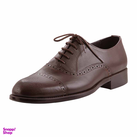 کفش چرم طبیعی رسمی مردانه کد 39999 قهوه ای
