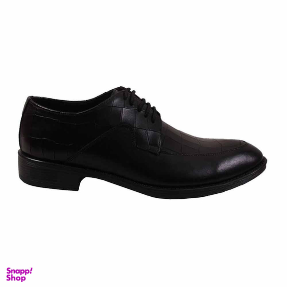 کفش چرم طبیعی رسمی مردانه کد M408 مشکی