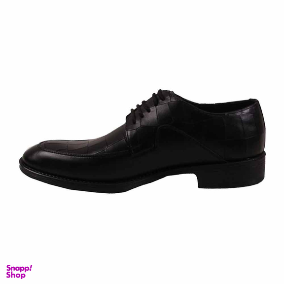 کفش چرم طبیعی رسمی مردانه کد M408 مشکی