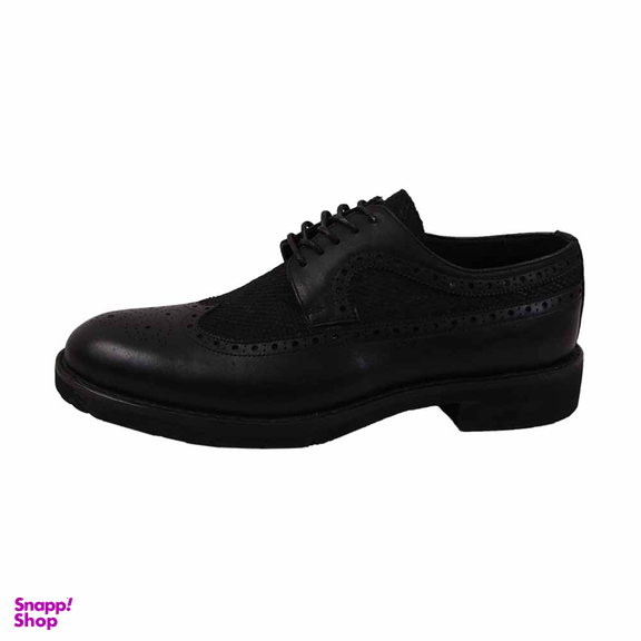 کفش چرم طبیعی رسمی مردانه کد M8312 مشکی