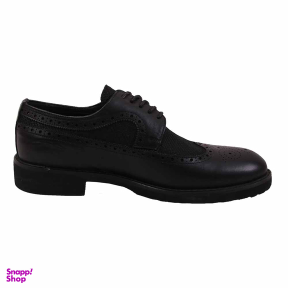 کفش چرم طبیعی رسمی مردانه کد M8312 مشکی