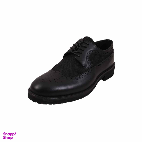 کفش چرم طبیعی رسمی مردانه کد M8312 مشکی