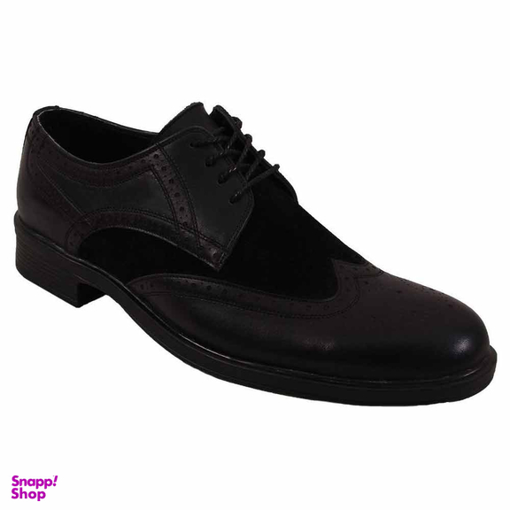 کفش چرم طبیعی رسمی مردانه کد M9301 مشکی