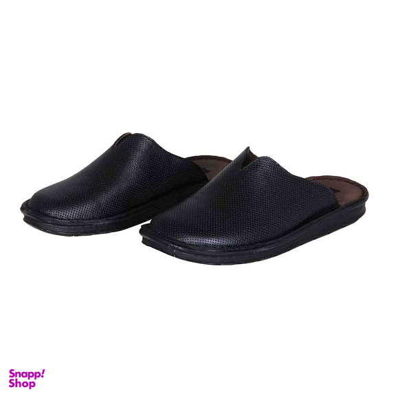 صندل مردانه چرمی مدل F293 مشکی