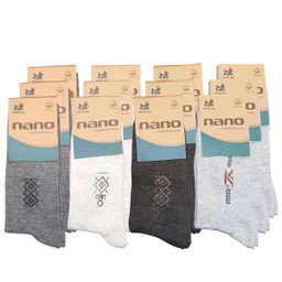 جوراب مردانه مدل Nano بسته 12 عددی