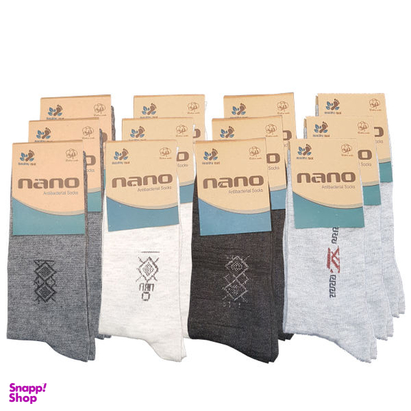 جوراب مردانه مدل Nano بسته 12 عددی