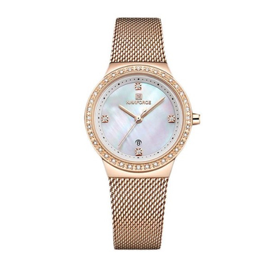 ساعت مچی زنانه نیوی فورس (Naviforce) مدل عقربه ایNF5005-RG-WH