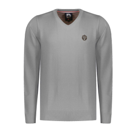 پلیور مردانه پاییزان مدل P700 رنگ طوسی روشن