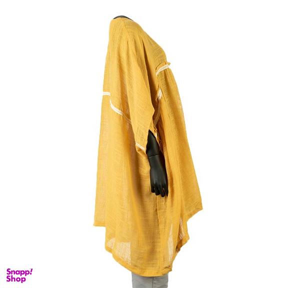 پانچو آسانا رنگ خردلی سایز Free Sise
