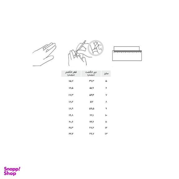 انگشتر زنانه مانچو کد R007 سایز 7