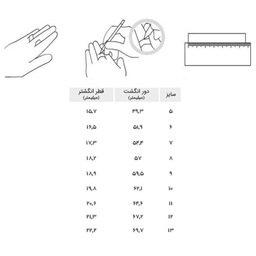 انگشتر زنانه مانچو کد R013 سایز 8
