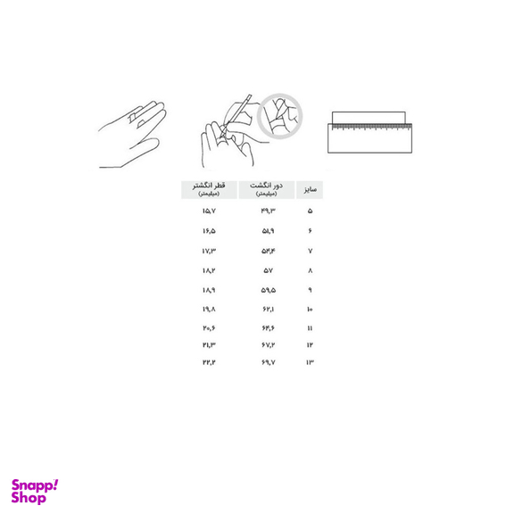 انگشتر زنانه مانچو کد R009 سایز 8