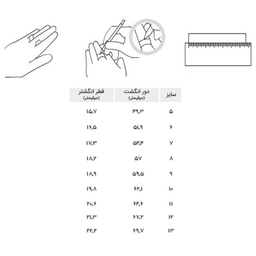 انگشتر زنانه مانچو کد R014 سایز 8