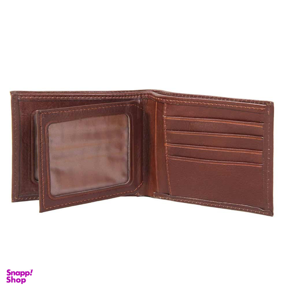 کیف پول چرم طبیعی مدل 121500 قهوه ای تیره