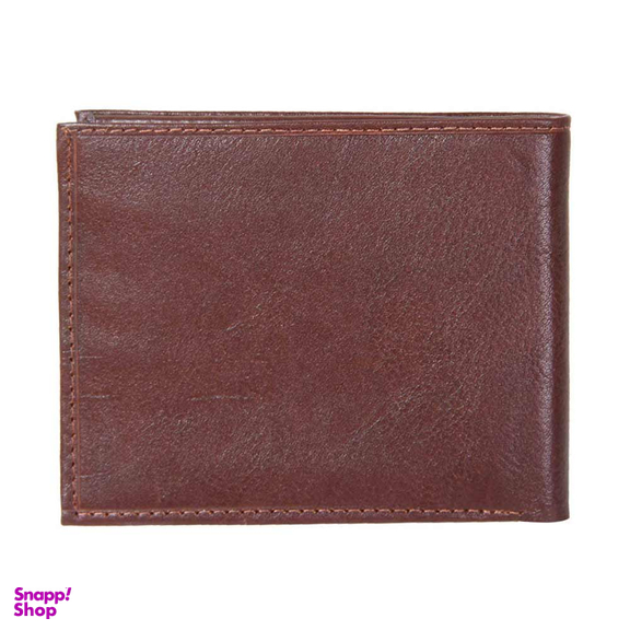 کیف پول چرم طبیعی مدل 121500 قهوه ای تیره