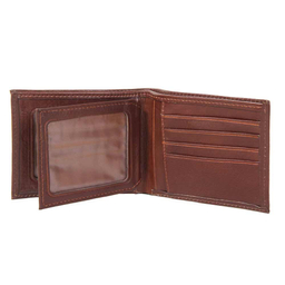 کیف پول چرم طبیعی مدل 121500 قهوه ای تیره