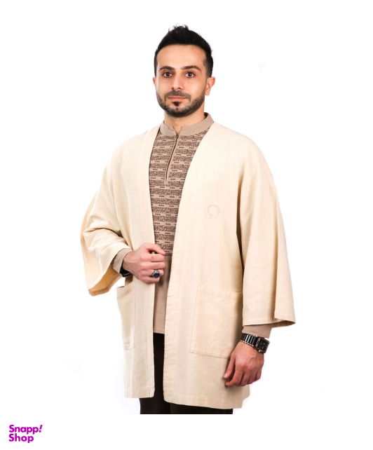 عبا مازیار رنگ کرم روشن سایز Free