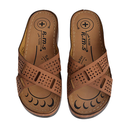 دمپایی چرم مصنوعی زنانه شیک گام مدل 351007207