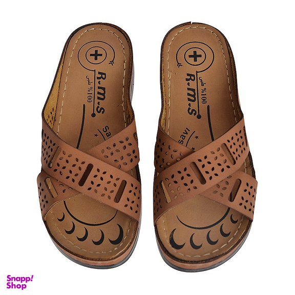 دمپایی چرم مصنوعی زنانه شیک گام مدل 351007207