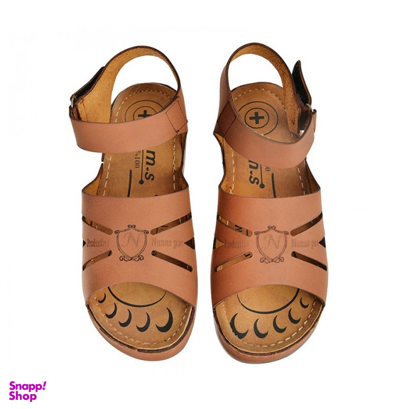 صندل چرم مصنوعی زنانه (شیک گام) مدل 351007307
