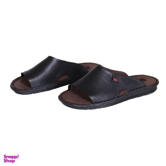 صندل مردانه چرمی مدل F6070 مشکی