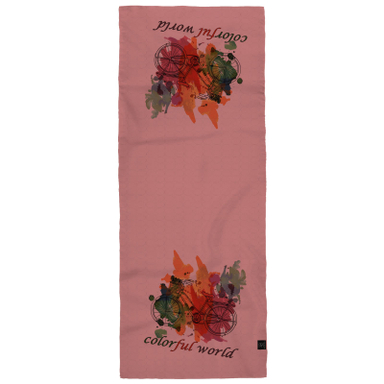 شال زنانه 27 مدل دنیای رنگی رنگی کد F09 رنگ صورتی خاکستری