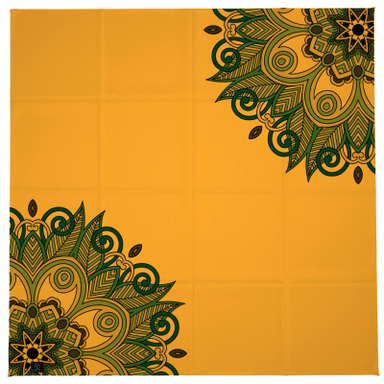 روسری زنانه 27 مدل سنتی کد J01 زرد خردلی