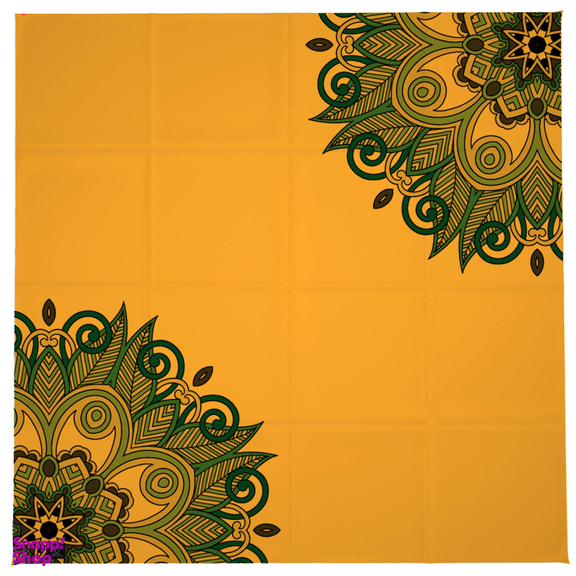 روسری زنانه 27 مدل سنتی کد J01 زرد خردلی