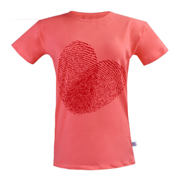 تیشرت زنانه آکو طرح قلب کد Sg15