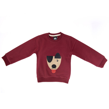 سویشرت بچگانه وستیتی کد Doggy5 رنگ زرشکی مناسب برای 5 تا 6 سال