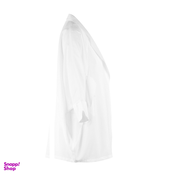 مانتو گشاد یقه انگلیسی زیبو (Ziboo) مدل R062 کد 011196 رنگ سفید