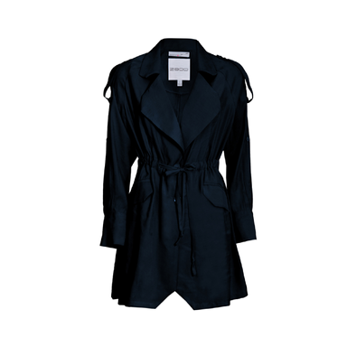 مانتو زیبو (Ziboo) مدل R031 MT Napoleon Lapel Reglan رنگ سورمه ای